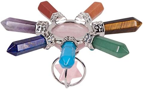 Rockcloud 7 Chakra Crystal Energy Generator with Rose Quartz