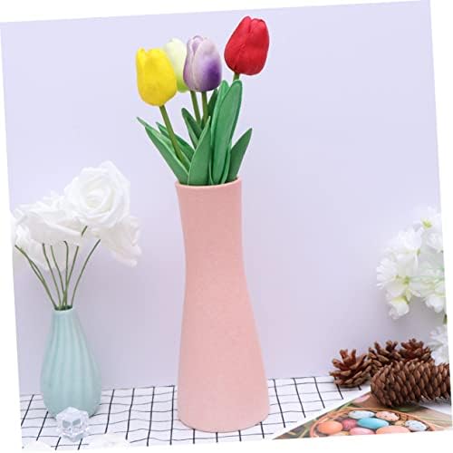 Home Ceramic Flower Vase in Light Pink for Decor