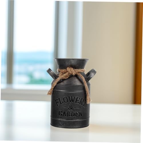 Vintage Flower Bucket Rustic Decorative Pitcher Vase for Cottagecore Decor 1