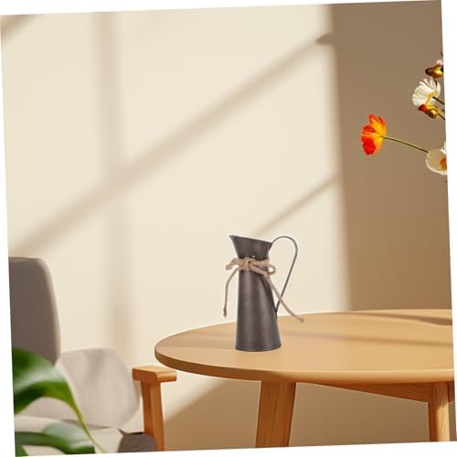 VINTORKY Metal Flower Container Vintage Pitcher Vase