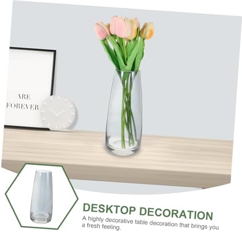 Modern Iridescent Glass Vase for Home Decor and Hydroponic Use