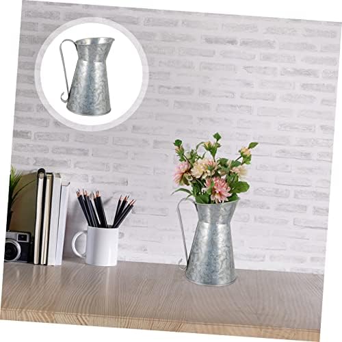 Vintage Floral Iron Vase Holder for Rustic Home Decor