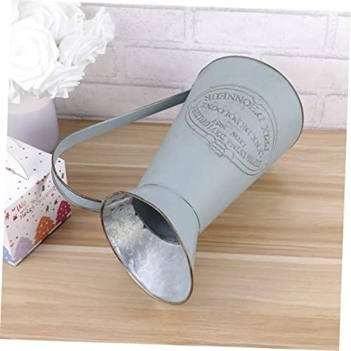 Rustic Metal Pitcher Vase for Home Decor