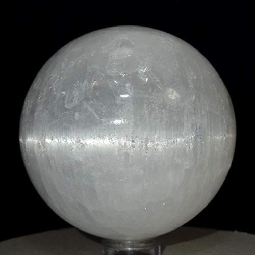 HQRP 59mm Selenite Sphere with Stand