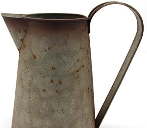 7 Inch Galvanized Metal Milk Pitcher Vase