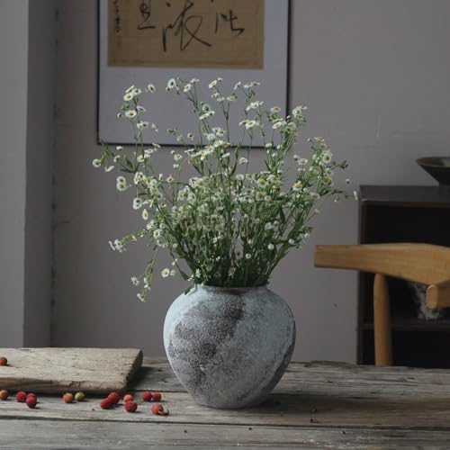 Rustic Distressed Large Ceramic Vase for Home Decor