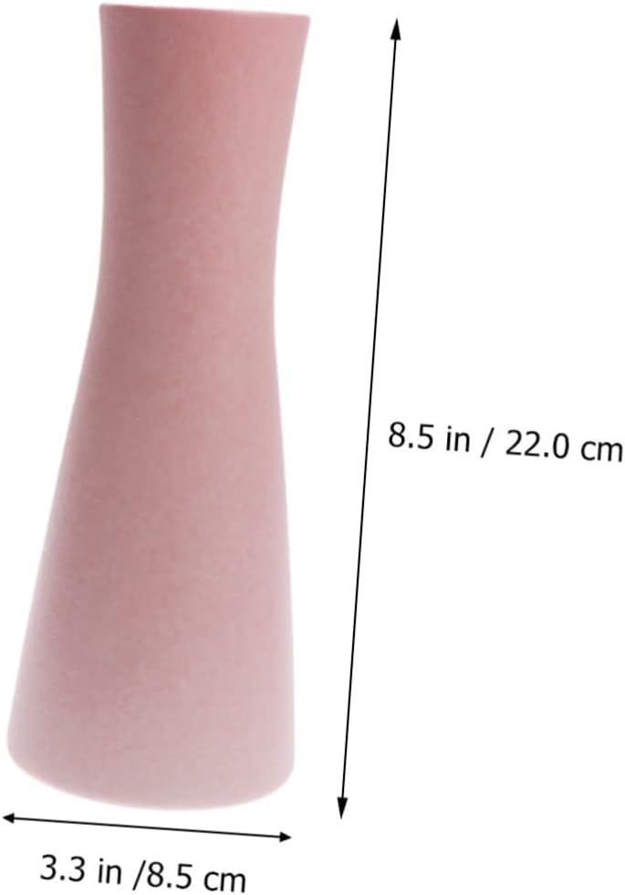 Home Ceramic Flower Vase in Light Pink for Decor