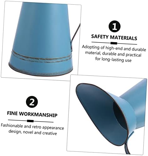 STOBAZA 2pcs Rustic Iron Flower Pot Vintage Metal Vase