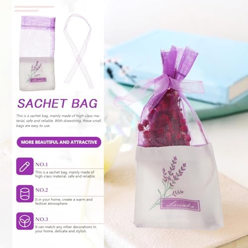 FOMIYES Lavender Sachets 30pcs Empty Gauze Bags
