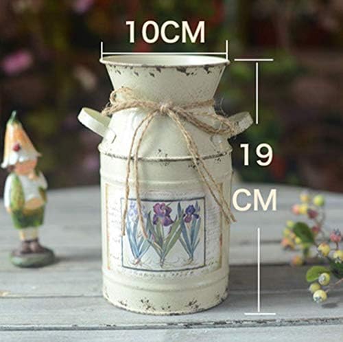 Shabby Metal Flower Vase for Home Decor Wedding Party