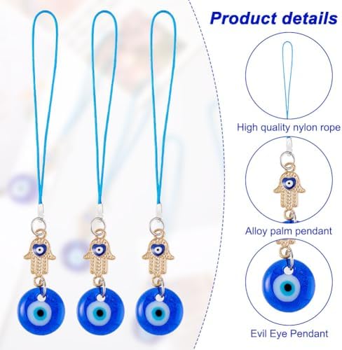 12 Pcs Evil Eye Car Mirror Hanging Ornaments