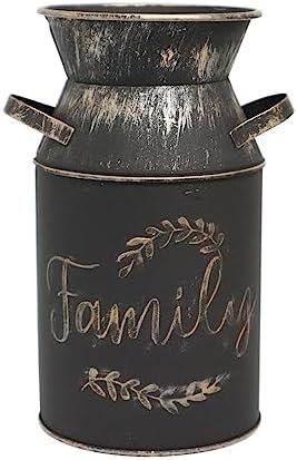 Fauevav Galvanized Milk Can Greeting Vase 75 Inch