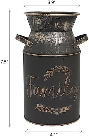 Fauevav Galvanized Milk Can Greeting Vase 75 Inch