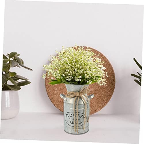 STOBAZA Vintage Metal Flower Bucket Planter for Dried and Fresh Flowers