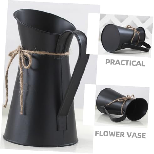 STOBAZA Metal Vintage Flower Bucket for Home Decor