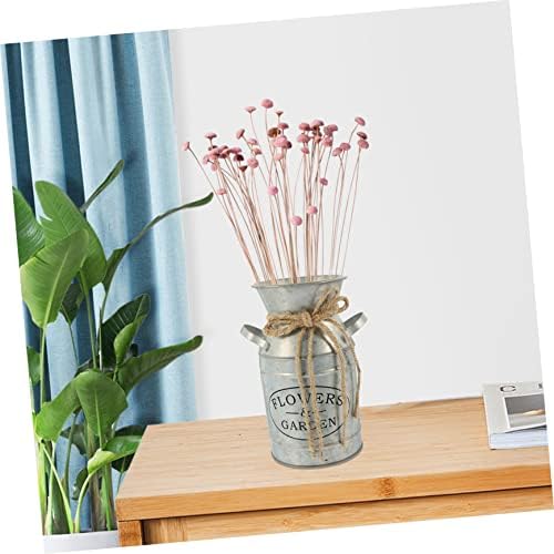 STOBAZA Vintage Metal Flower Bucket Planter for Dried and Fresh Flowers