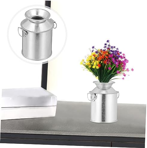 STOBAZA 3pcs Vintage Iron Art Flower Bucket Rustic Planter Containers for Home Decor Dried Plants