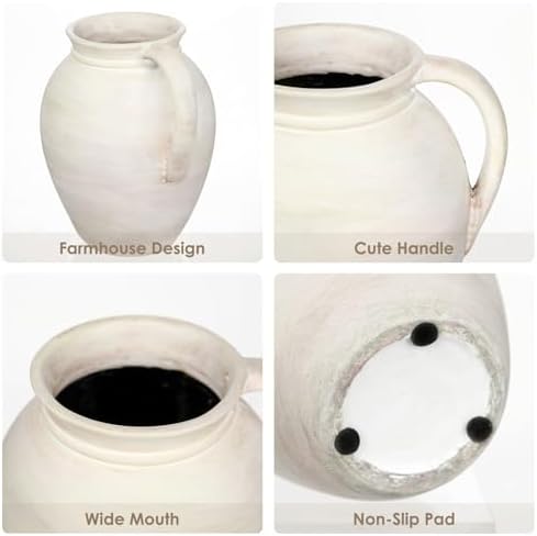 Ceramic Rustic Farmhouse Vase - 71 Inch Centerpiece Pitcher