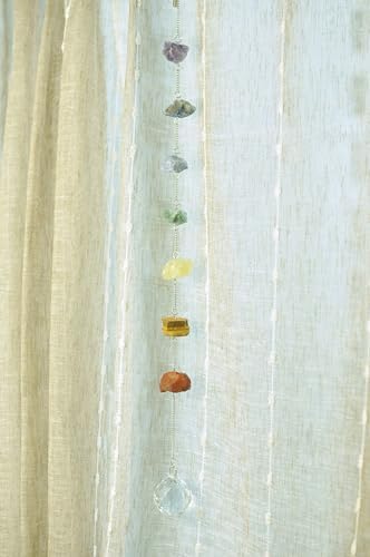Chakra Crystals Healing Stones Wall Suncatcher Decor