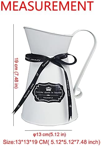 Watering Honey WEIDUOFUN 75 Inch Nordic Style Galvanized Metal Milk Jug Vase Decor