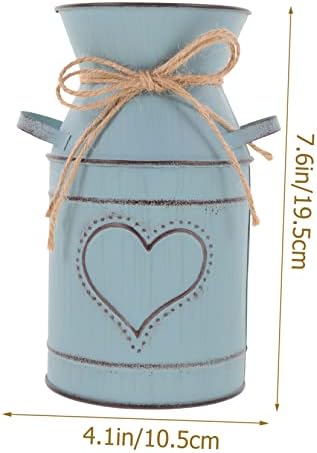 Rustic Vintage Iron Flower Vase Decor for Home Office