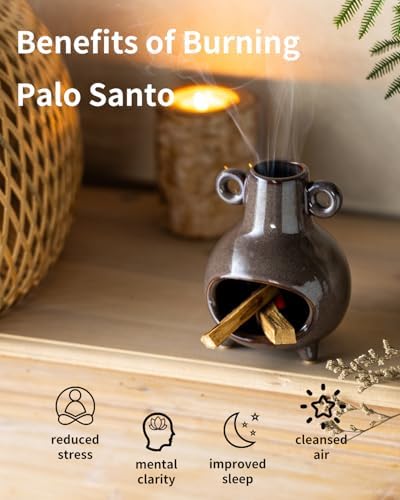 KOKUNKA Ceramic Palo Santo Holder Brown