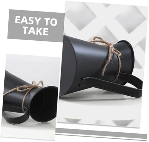 VINTORKY Rustic Metal Flower Vase for Vintage Home Decor