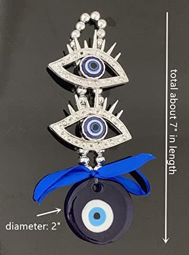 Blue Evil Eye with Double Eyes Design Hanging Ornament