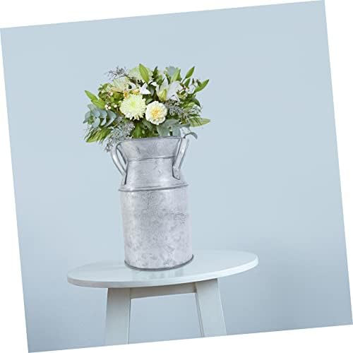 Retro Iron Sheet Flower Vase Bucket Aesthetic Garden Decor