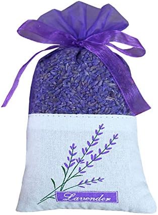 Sanrich 50PCS Lavender Sachet Bags Empty Deep Purple Cotton-Ramie Sacks