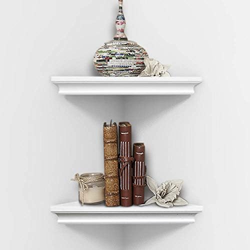 AHDECOR White Corner Shelves Set of 2