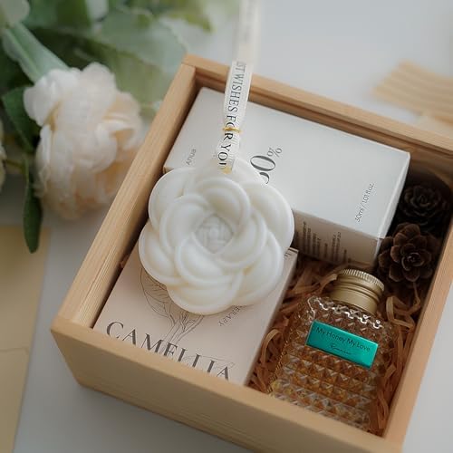 Aroma Soy Wax Sachets 3 Pack Camellia Flower Shaped Essential Oil Tablets