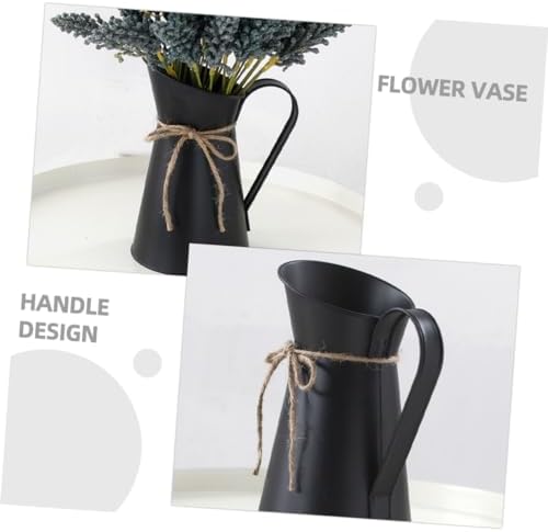 STOBAZA Metal Vintage Flower Bucket for Home Decor