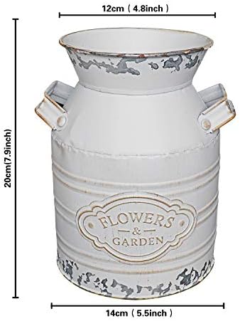 Soyizom Rustic Galvanized Tin Milk Can Decorative Vase - Small 79 Inch