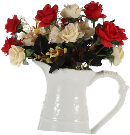 Vintage Ceramic Milk Pitcher Vase with Handle