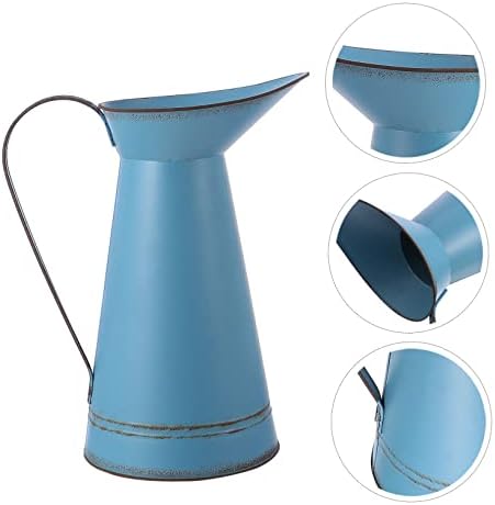 Vintage Iron Flower Pot Rustic Decorative Bucket for Home and Garden