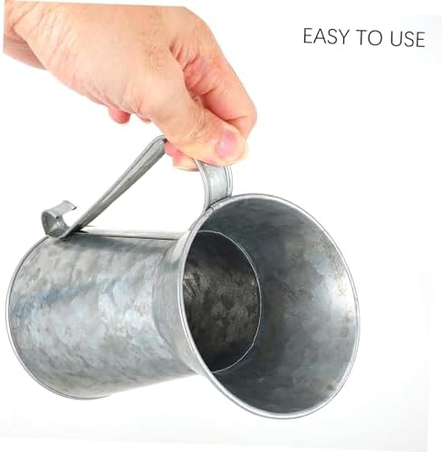 Rustic Iron Flower Vase Vintage Style Decor Bucket