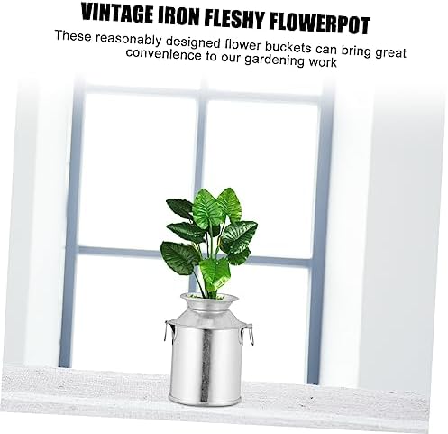 3pcs Retro Iron Flowerpot Cottage Decor Vintage Flower Bucket for Potted Plants 1