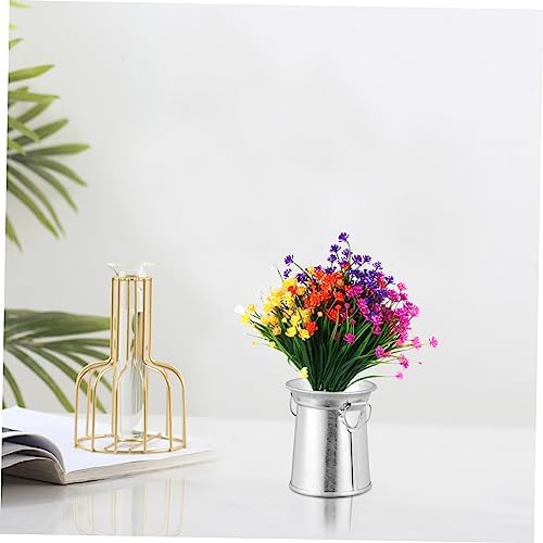 3pcs Vintage Iron Flowerpot Rustic Vase for Decor
