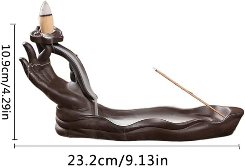 WALDOR Incense Burner Buddha Palm Handmade Holder