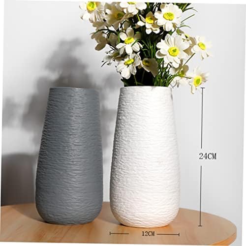 STOBAZA 1pc White Ceramic Vase Modern Plant Pot