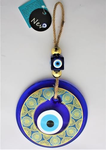 Nevfactory Evil Eye Wall Decor Blue Frame 511 Inch