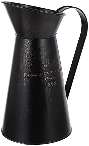 DOITOOL Rustic Shabby Chic Black Metal Vase