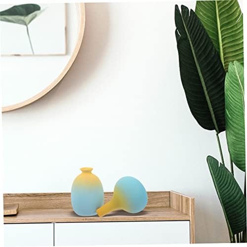 2pcs Rustic Style Gradient Ceramic Vase for Home Decor