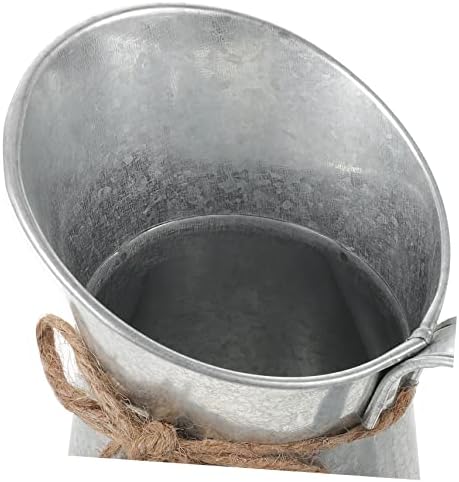 GANAZONO Vintage Iron Flower Bucket for Home Decor