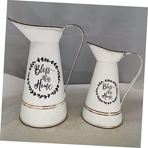 1pc Rustic Country Style Flowerpot for Home Decor Vintage White Duckbill Design