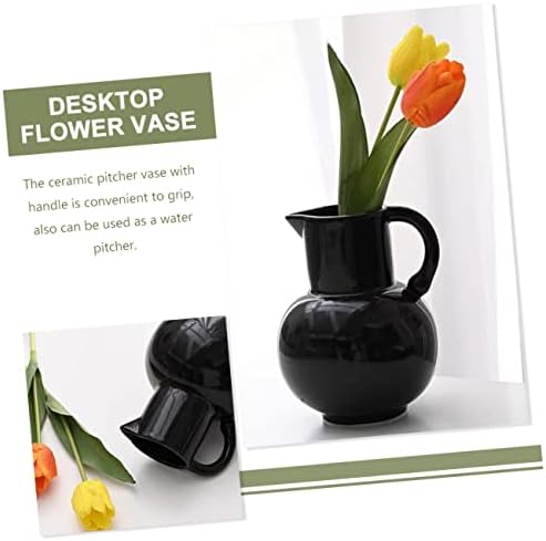 STOBAZA Ceramic Pitcher Vase for Home Decor