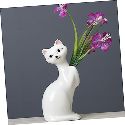 Mini Kitten Ceramic Flower Vase Home Decor