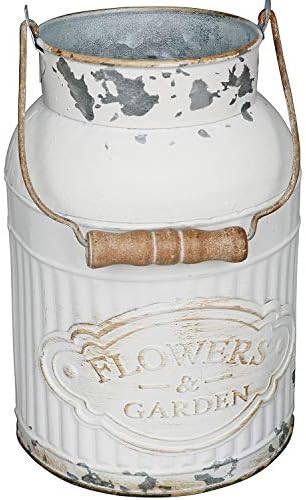 VANCORE Shabby Chic Metal Vase Decor Planter