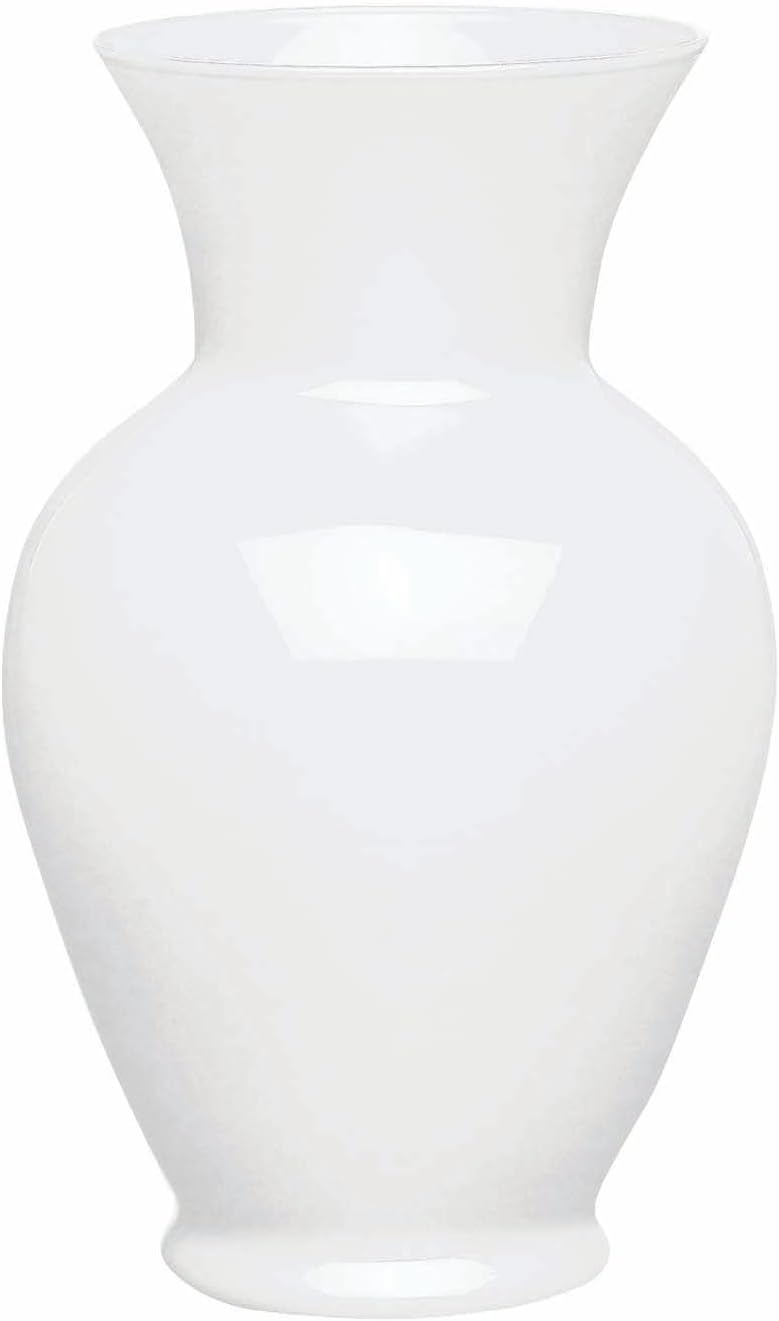 White Spring Garden Decor Vase with Flower Guide Booklet